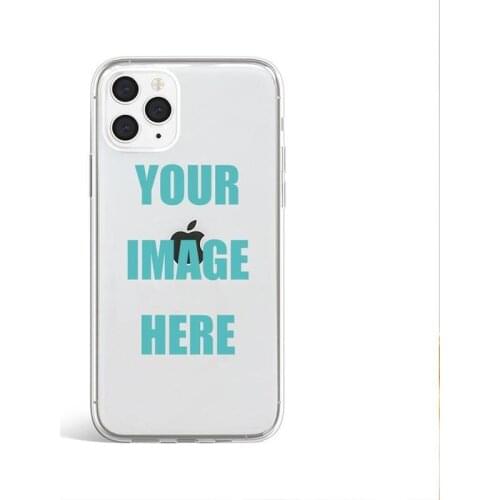 Custom Design DIY Transparente Silicone Case For iPhone 12 11 XS MAX XR 6s 7 8 plus SE2020 Customized Printing Cell Phone Cover
