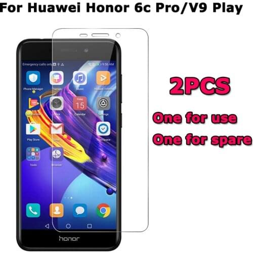 2PCS Glass Huawei Honor 6C Pro Film Screen Protector Tempered Glass Huawei Honor 6 C Pro Glass for Huawei Honor V9 Play Film ]