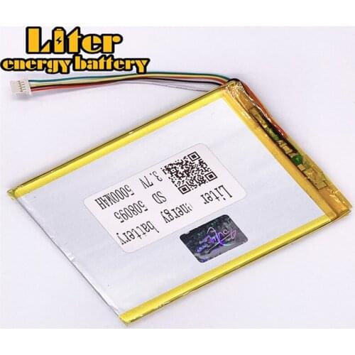 1.0MM 5pin connector 508095 5000mah 3.7V Cheap price lithium polymer battery for tablet pc