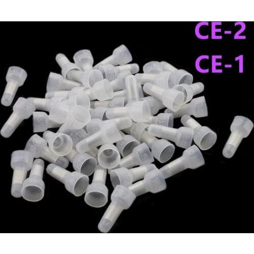 100PCS CE-2 CE-1 Nylon wire Line pressing cap 3mm closed terminal wire quick connection cap