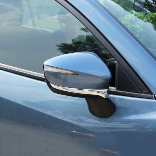 FIT FOR 2015 2016 MAZDA CX-5 CX5 CHROME DOOR SIDE MIRROR REAR VIEW STRIP COVER TRIM PROTECTOR GARNISH OVERLAY MOLDING 2PCS