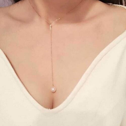 2021 Love You Necklace Necklaces Choker Dainty Chain Women Collares Edition Collarbone Adjustable Necklace Pearl Pendants