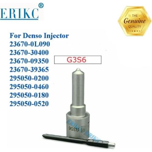 23670-09350 23670-39365 Auto Common Rail Injector Parts Nozzle G3S6 for Injection 23670-0L090 / 23670-30400