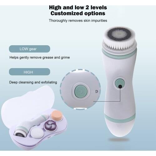 5 in 1 Electric Facial Cleanser Brush Skin Care Face Brush Blackhead Removal Brush Pore Cleansing Washer facial cleansing brush
