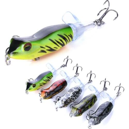 9cm 11g Topwater Frog Fishing Lures Hard Artificial Bait with Rotating Soft Tail Pike Fishing Tackle Lure