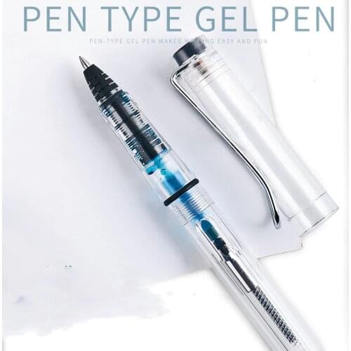Posture Correction Fountain Pen Transparent White Type Gel Pen School Student Office Ink Pens