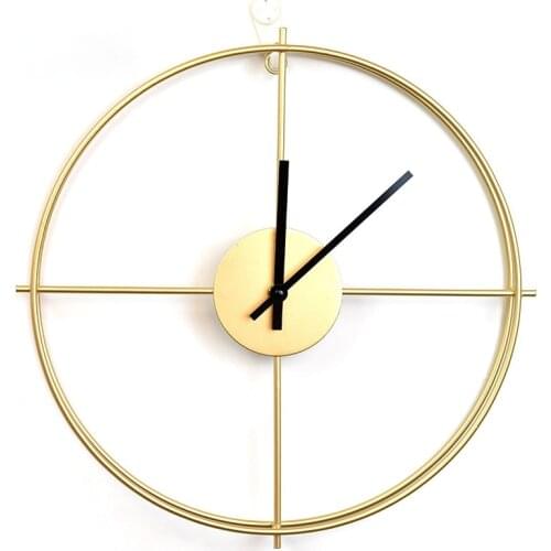 Nordic Gold Large Wall Clock Modern Design Clocks Home Decor Metal Wall Watches Luxury Creative Living Room Decorative Gift