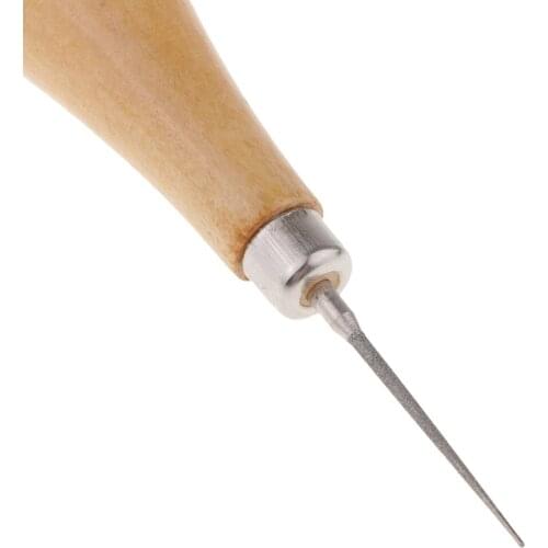 Wooden Handle Beading Awl Reamer Jewelry Making DIY Crafts Jewelers Tools