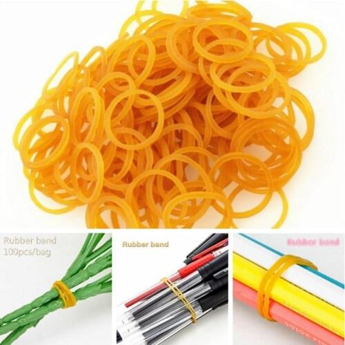 100 pcs Elastic Rubber Bands Bank Paper Bills Money Stretchable Band Sturdy Stretchable Rubber Elastics Bands for Home Office