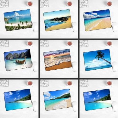 Factory Wholesale Promotion Speed Game Console Mouse Pad Seaside Scenery Office Computer Notebook Sliding 220X180X2MM Mouse Pad