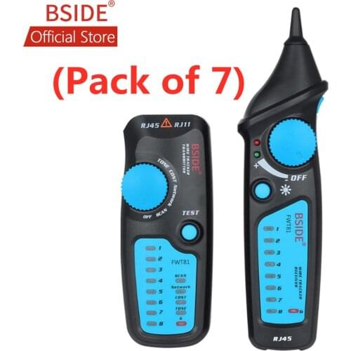 Bside FWT81 Cable Tracker RJ45 RJ11 Telephone Wire Network LAN TV Electric Line Finder Tester (Pack of 7)