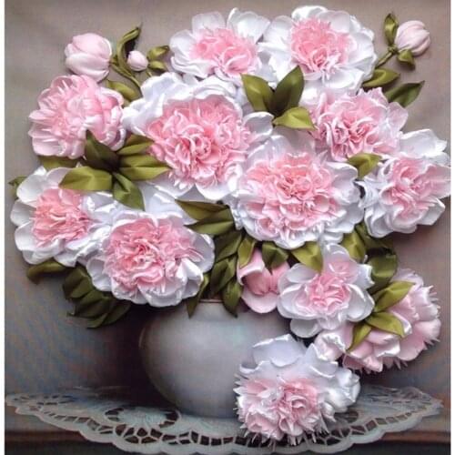DIY Diamond Painting Cross stitch diamond embroidery flowers Still life beaded painting Peony wall picture of rhinestones mosaic