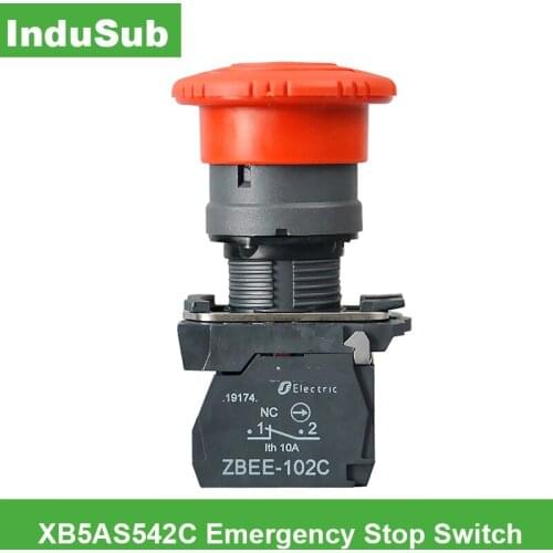 XB5AS542C Emergency Stop Switch Off Push-Button 1 NC