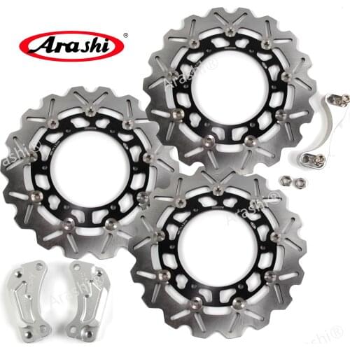 ARASHI For YAMAHA XP TMAX500 2008-2011 Oversize Front Rear Brake Rotors Disc Set XP T-MAX 500 T MAX 500 2008 2009 2010 2011