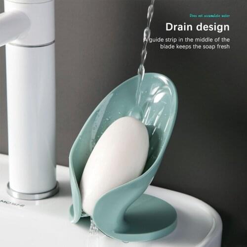 Soap Box Toilet Bathroom Drain Light Luxury Soap Storage Rack Household Tree Leaf Laundry Soap Tray