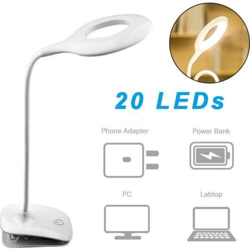 Desk Lamp Reading Light Book Lamp LED Clip Booklight Study Flashlight Home Decor Piano Torch Portable Flexible