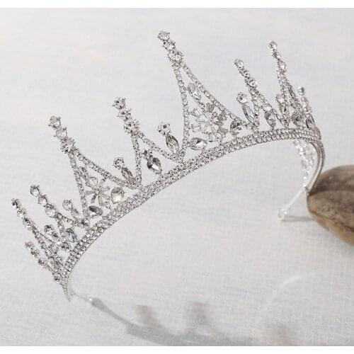 New Bling Wedding Crown Diadem Tiara With Crystal Elegant Woman Tiaras and Crowns For women Pageant Party wedding accessories