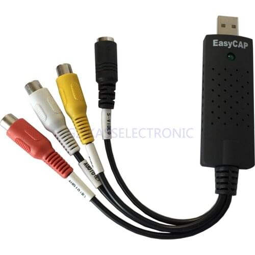 2017 new usb analog to digital video converter convert any analog RCA audio video DVD VHS to MP3 through PC Free shipping
