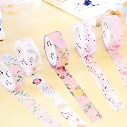 NEW Cherry Donut Watercolor Flowers Decorative Washi Masking Tape DIY Scrapbooking Office Stationery Adhesive Tape Diary Decor