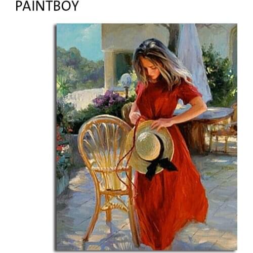 Paintboy Oil Painting Framed PicturesDIY Acrylic Painting By Numbers Wall Art Home Decor For Living Room GX5041 40*50cm
