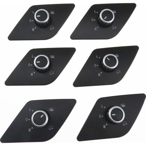 16D 959 565 A 16D959565A 6 Pieces Chrome-Plated Side-View Mirror Knob Switch For Volkswagen Jetta (NCS) MK6 2011-2014