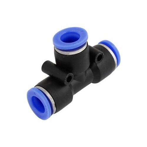 Pneumatic 10mm to 10mm One Touch End T Shaped Joint Push In Quick Fittings