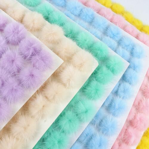 100pcs Fluffy Real Mink Fur Pompoms 25mm DIY Fur Pom Poms Balls Natural Pompon for Key Chain Keyring Apparel Sewing Accessories