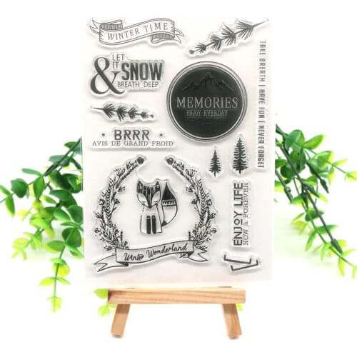 Winter time Transparent Clear Silicone Stamps for DIY Scrapbooking/Card Making/Kids Christmas Fun Decoration Supplies