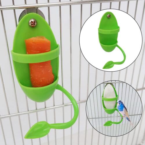 Pets Parrots Feeders Plastic Food Holder Feeding On Cage Convenient Feeder Supplies For Home Pets Bird Supplies Creative Feeding