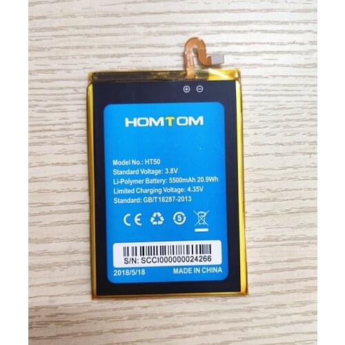 New HOMTOM HT50 Battery Replacement 5.5inch 5500mAh Backup Battery Replacement For HOMTOM HT50 Smart Phone