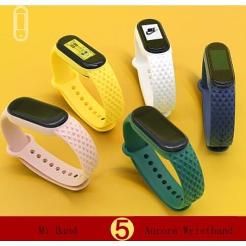 Suitable For Mi Band 5 Silica gel Strap Replacement Replacement Wristband Personality Original Authentic Strap For Mi Band 4