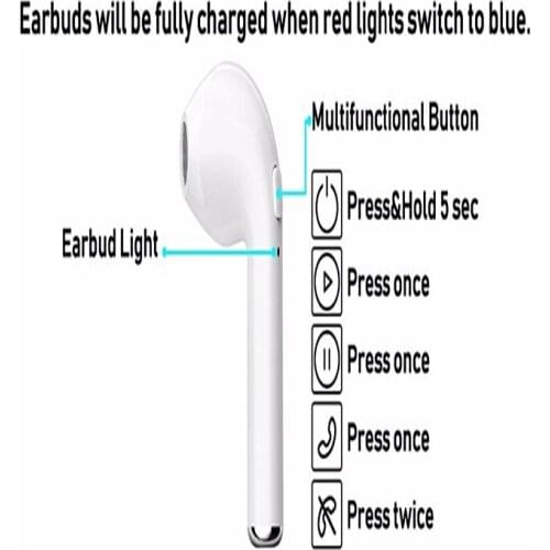 Charging Case Wireless Stereo I7 I7s Tws Pair Earphone With Charger Box