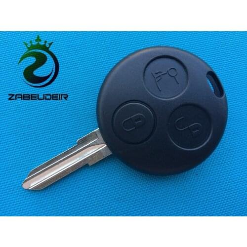 10pcs/lot of New KEY Case For Smart Fortwo Forfour City Roadster 1/3 button remote key shell blank uncut blade no logo