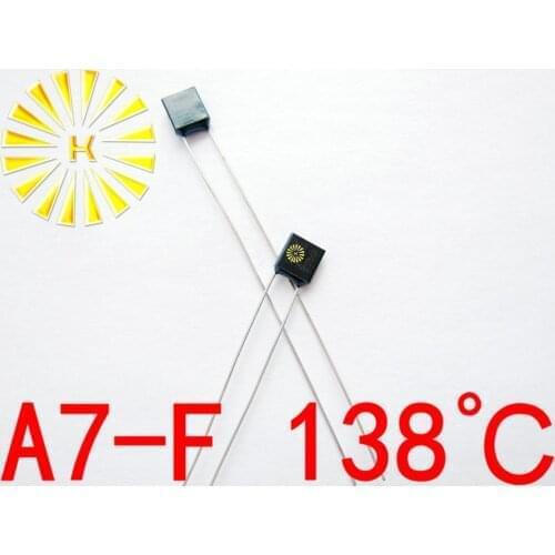 100% Original A7-F 138 degree Thermal Cutoff RH138 Thermal-Links 2A 250V Black Square Temperature Fuse x 500PCS