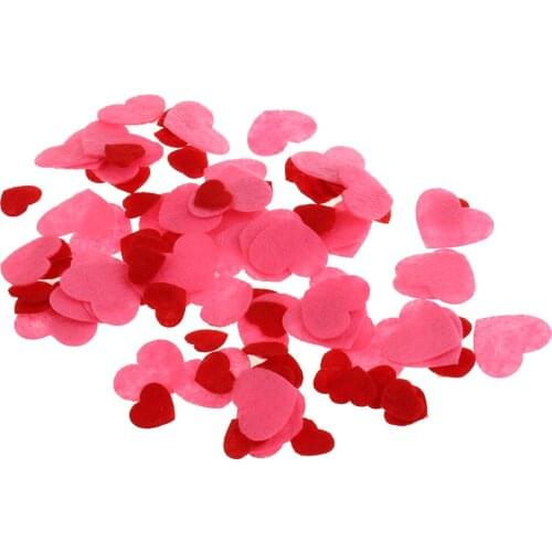 100 Pieces Assorted Non-woven Felt Heart Shape for Wedding Decoration Crafts DIY