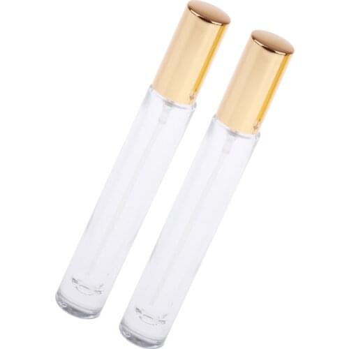 2x Portable Refillable Perfume Spray Pump Bottle Case Holder for Men Women