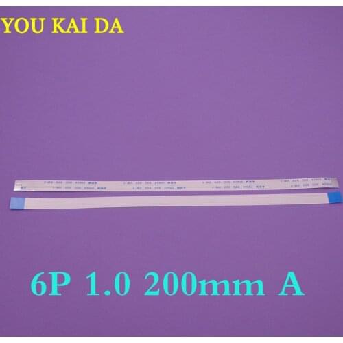 5pcs New FFC FPC flat flexible cable 1.0mm pitch 6 pin 6PIN Forward Length 200mm Width 7mm Ribbon Flex Cable
