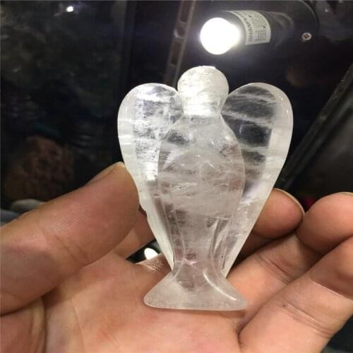 6-8cm, new style natural white crystal carving angel home decoration
