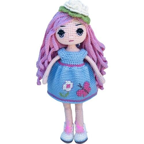 Amigurumi Mesh Ççek Pattern Teddy In Girl Doll 31 Cm