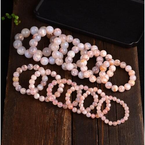 Natural Orange Cherry Agate Gemstone Clear Round Beads Bracelet 8mm 9mm 10mm 11mm 12mm 13mm 15mm Brazi Fashion Women Men AAAAA