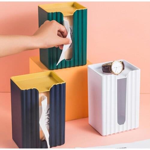 Tissue Holder Household Paper Towel Storage Box Removable Tissue Case Paper Towel Dispenser Non-perforated Wall-mounted