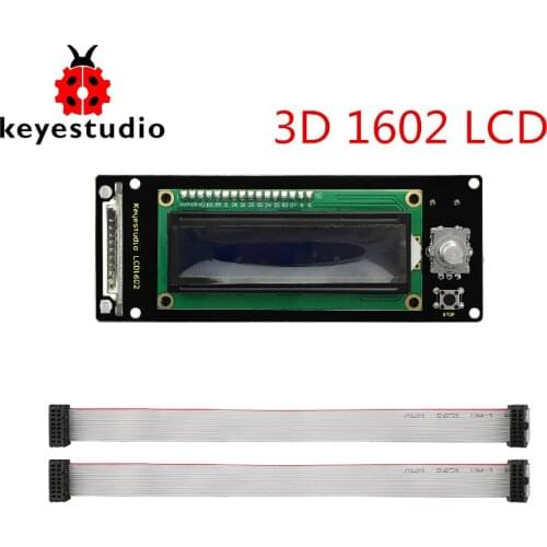 Keyestudio LCD1602 Display 3D Module With SD Card Slot + 30cm Cable For Arduino / 3D Printer