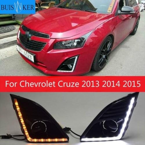 DRL For Chevrolet Cruze 2013 2014 2015 Daytime Running Lights fog lamp cover headlight 12V Daylight for Chevy