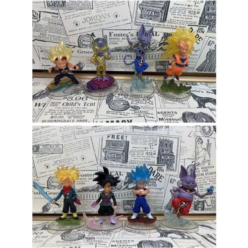 BANDAI Dragon Ball Action Figure Beerus Frieza Songoku Q Version 4 Styles Ex Cashapou Ornament Model Toy