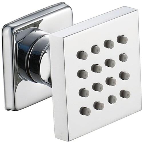 H7JB Shower Body Jet Sparyer Massage Spa Rain Showerhead Side Wall Mount Shower Head Sprayer 2-Function Black/Ch rome