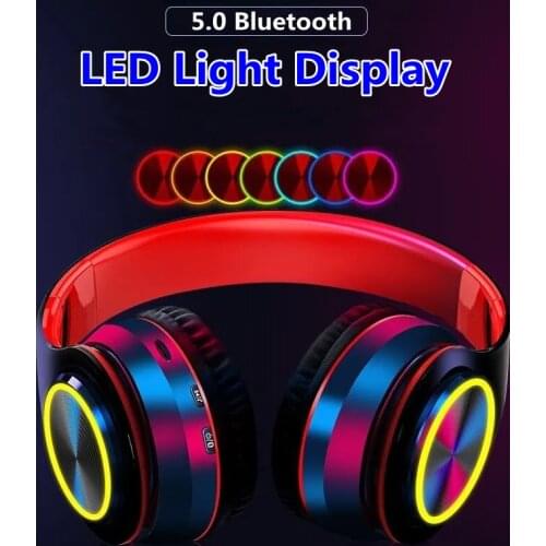 HIFI Stereo Earphones Bluetooth Headphone Music Headset FM and Support SD Card with Mic for Mobile XiaoMi Iphone Sumsamg Tablet