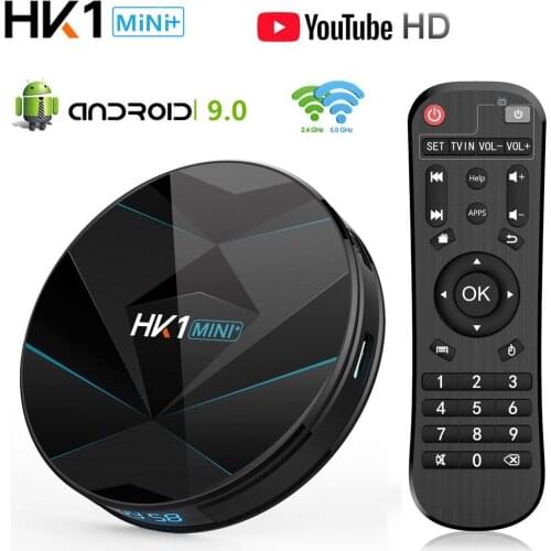 HK1 MINI Plus Android 9.0 4K HD Smart TV Box 4GB 64GB/32GB Quad Core 1080P 2.4G/5G WiFi USB3.0 Youtobe Media player Set top box