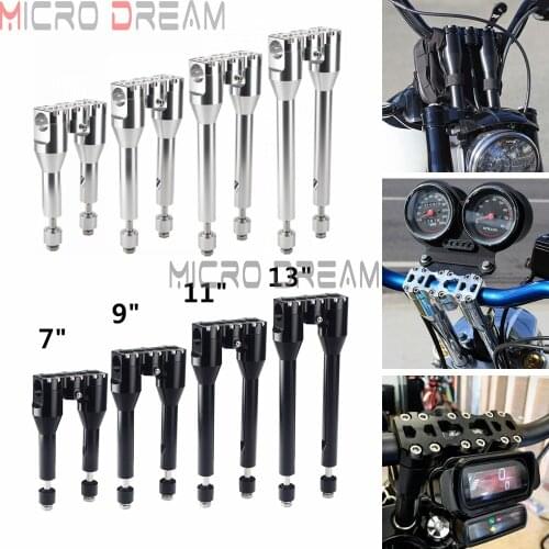 For Harley Touring Softail Sportster Dyna Handlebar Riser 1-1/2" Handle Bar Mount Clamp Extend 6"+1"/8"+1"/10"+1"/12"+1" Rise