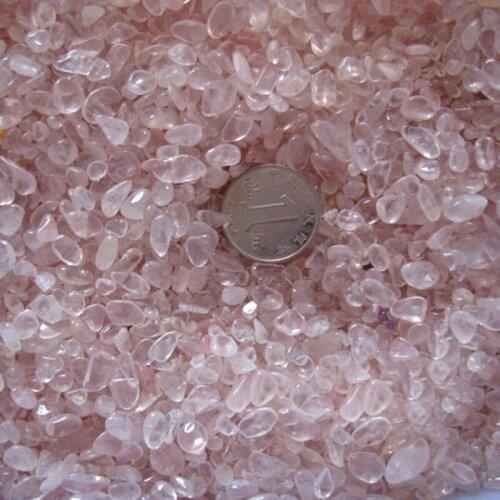Mayitr 50g/100g Natural Pink Rose Quartz Crystal Stone Chips Specimens Healing 4-6mm Stone