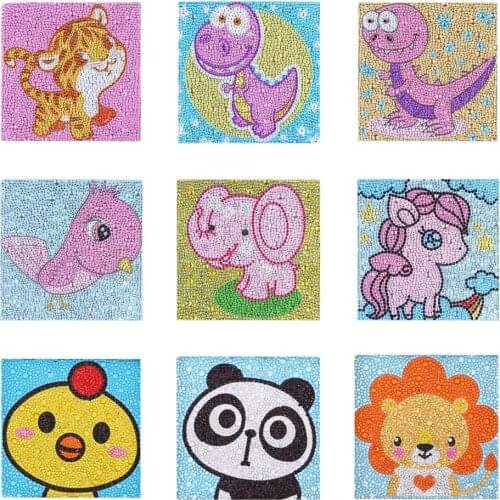 Diy Diamond Painting Kits for Kids Full Drill Painting by Number Kits for Children Rhinestone Diamond Embroidery Home Wall Decor